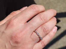 Load image into Gallery viewer, Diamond Band with Circle &amp; Marquise Shapes - 14K White Gold