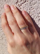 Load image into Gallery viewer, Diamond Band with Circle &amp; Marquise Shapes - 14K White Gold