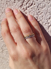 Load image into Gallery viewer, Diamond Band with Circle &amp; Marquise Shapes - 14K White Gold