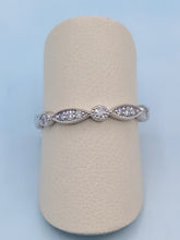 Load image into Gallery viewer, Diamond Band with Circle &amp; Marquise Shapes - 14K White Gold