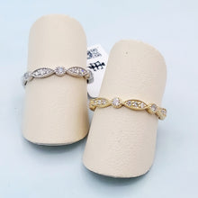 Load image into Gallery viewer, Diamond Band with Circle &amp; Marquise Shapes - 14K White Gold