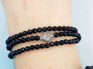 Black Wrap Bracelet or Necklace