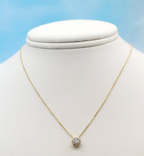 Load image into Gallery viewer, .25 Carat Diamond with Halo Necklace - 14K Yellow Gold