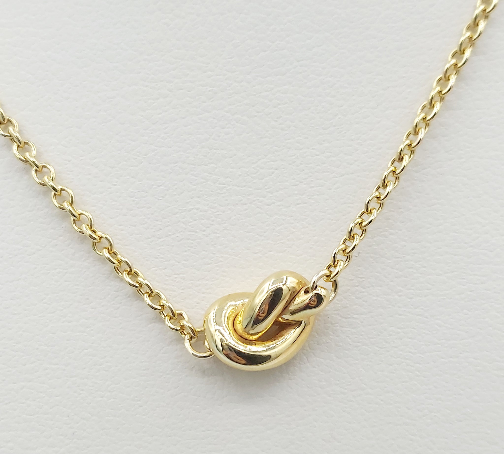 14k gold love on sale knot necklace