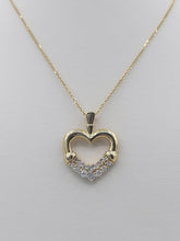 Load image into Gallery viewer, .58 Carat Diamond Heart Necklace  - 14K Yellow Gold