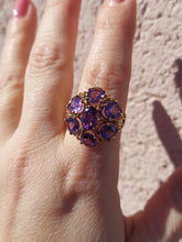 Load image into Gallery viewer, Amethyst Cocktail Ring - 10K Yellow Gold - Estate Piece