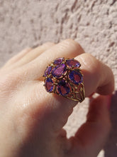 Load image into Gallery viewer, Amethyst Cocktail Ring - 10K Yellow Gold - Estate Piece