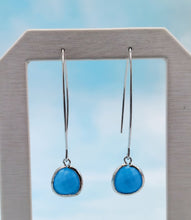 Load image into Gallery viewer, Sky Blue  - Gemstone Threader Earring - Limited Edition