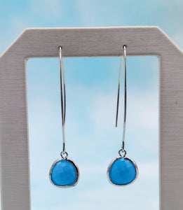 Sky Blue  - Gemstone Threader Earring - Limited Edition