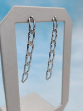 Load image into Gallery viewer, 2&quot; Silver Chain Link Drop Earrings