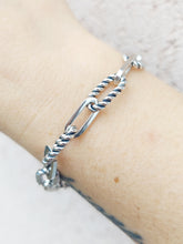 Load image into Gallery viewer, Silver Italian Cable Paperclip Bracelet