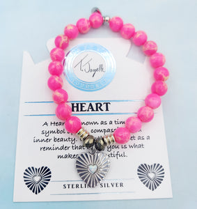 Heart Opal Charm Bracelet - TJazelle