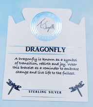 Load image into Gallery viewer, Dragonfly Silver Charm Bracelet - TJazelle