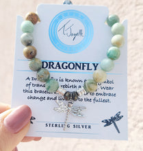 Load image into Gallery viewer, Dragonfly Silver Charm Bracelet - TJazelle