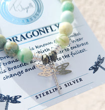 Load image into Gallery viewer, Dragonfly Silver Charm Bracelet - TJazelle