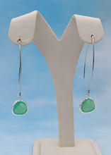 Load image into Gallery viewer, Green Tide - Gemstone Threader Earring