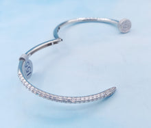 Load image into Gallery viewer, The Sparkle Nail Bangle - Sterling Silver