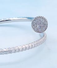 Load image into Gallery viewer, The Sparkle Nail Bangle - Sterling Silver