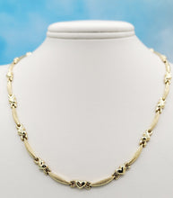 Load image into Gallery viewer, 10K Heart XO Collar Necklace