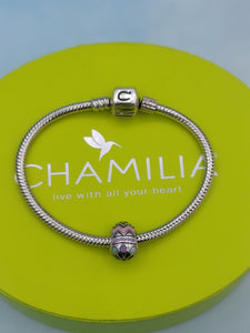 6" Enamel Easter Egg & Bracelet - Chamilia Charm Bracelet