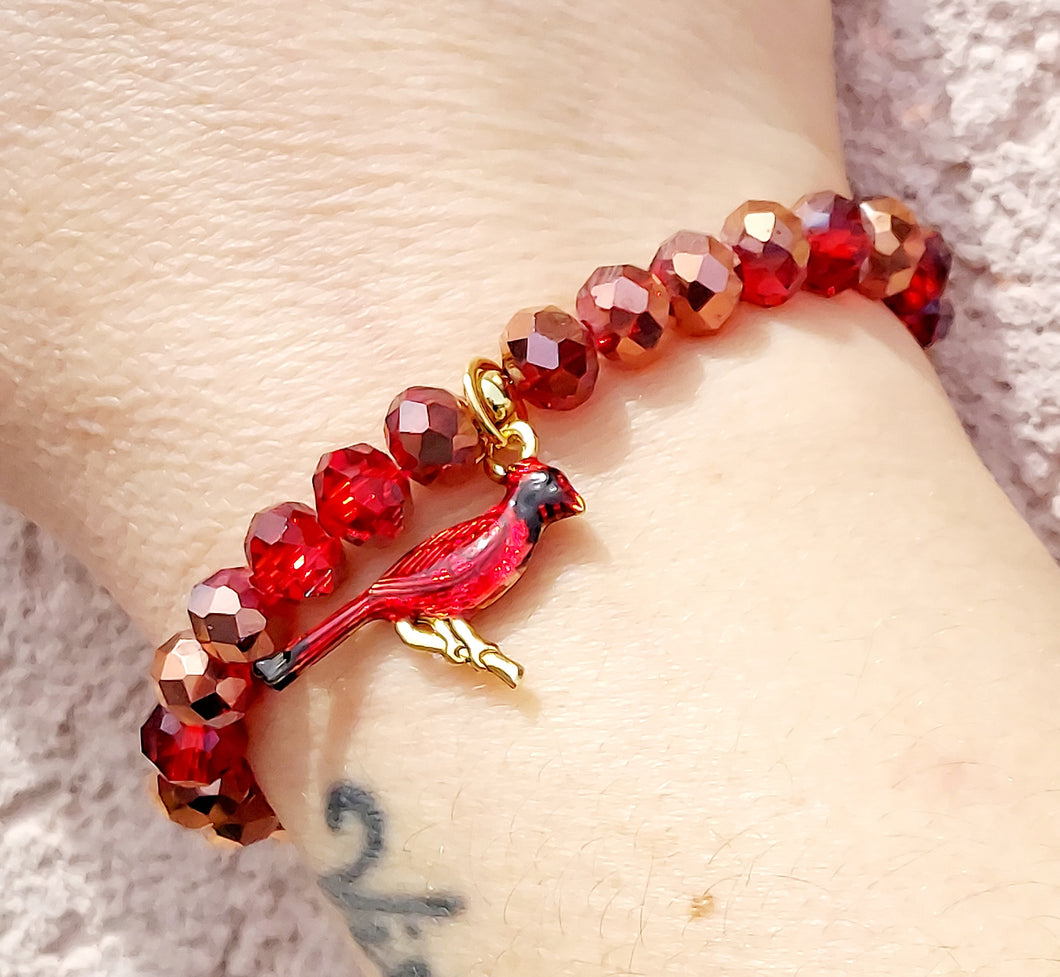 River Cardinal Beaded Bracelet- Love Lisa
