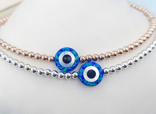 Opal Evil Eye Anklet - Our Whole Heart