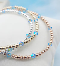 Load image into Gallery viewer, Blue Crystal Anklet By The Yard - Our Whole Heart