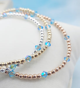 Blue Crystal Anklet By The Yard - Our Whole Heart