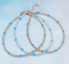 Load image into Gallery viewer, Blue Crystal Anklet By The Yard - Our Whole Heart