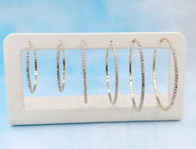Load image into Gallery viewer, Pave Flex Hoop - Gold Tone