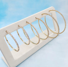 Load image into Gallery viewer, Pave Flex Hoop - Gold Tone
