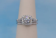 Load image into Gallery viewer, Engagement Ring &amp; Wedding Band Set - 14K White Gold - GIA