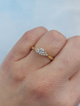 Load image into Gallery viewer, Diamond Three Stone Ring - 14K Yellow Gold