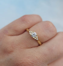 Load image into Gallery viewer, Diamond Three Stone Ring - 14K Yellow Gold