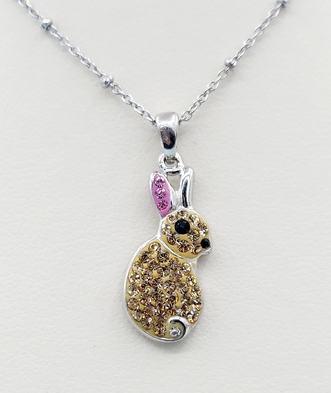 Sparkling Bunny Necklace - Sterling Silver