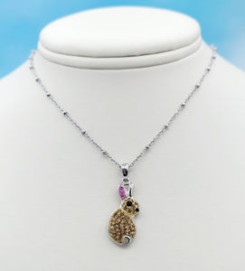 Sparkling Bunny Necklace - Sterling Silver