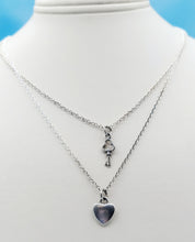 Load image into Gallery viewer, Key to my Heart Necklace Set - Sterling Silver