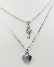 Load image into Gallery viewer, Key to my Heart Necklace Set - Sterling Silver
