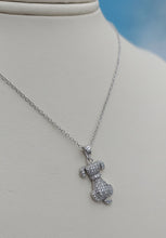 Load image into Gallery viewer, Pave CZ Dog Necklace - Sterling Silver