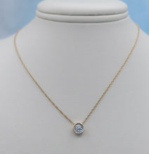 Load image into Gallery viewer, 0.20 Carat Illusion Diamond Bezel Necklace - 14K Yellow Gold