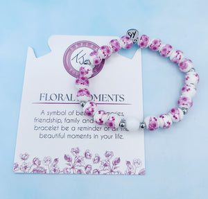 Pink Floral Moments Bracelet - TJazelle