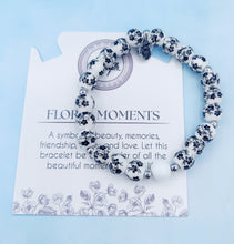 Load image into Gallery viewer, Black Floral Moments Bracelet - TJazelle