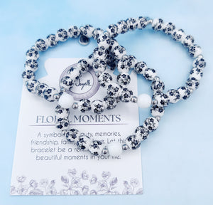 Black Floral Moments Bracelet - TJazelle