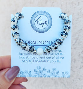 Black Floral Moments Bracelet - TJazelle