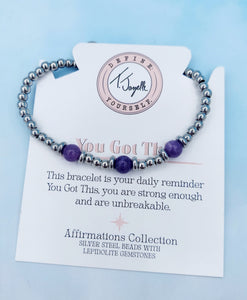 You Got This Lepidolite Bracelet - TJazelle Affirmations Collection *retired*