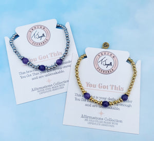 You Got This Lepidolite Bracelet - TJazelle Affirmations Collection *retired*