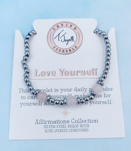 Love Yourself Rose Quartz Bracelet - TJazelle Affirmations Collection