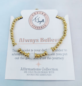 Always Believe Moonstone Bracelet - TJazelle Affirmations Collection