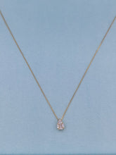 Load image into Gallery viewer, Pear Shaped Diamond Necklace - 14K Yellow Gold