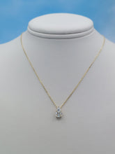 Load image into Gallery viewer, Pear Shaped Diamond Necklace - 14K Yellow Gold
